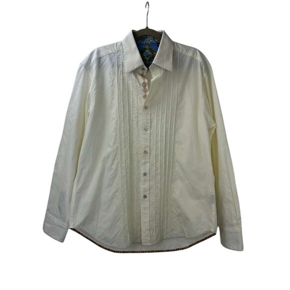 Robert Graham Men's Size XL Embroidery Shirt White Long Sleeve - Picture 1 of 16